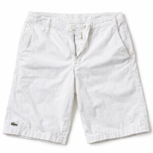 Lacoste White Chino Shorts Mens 30 Cotton Twill Classic Fit Preppy